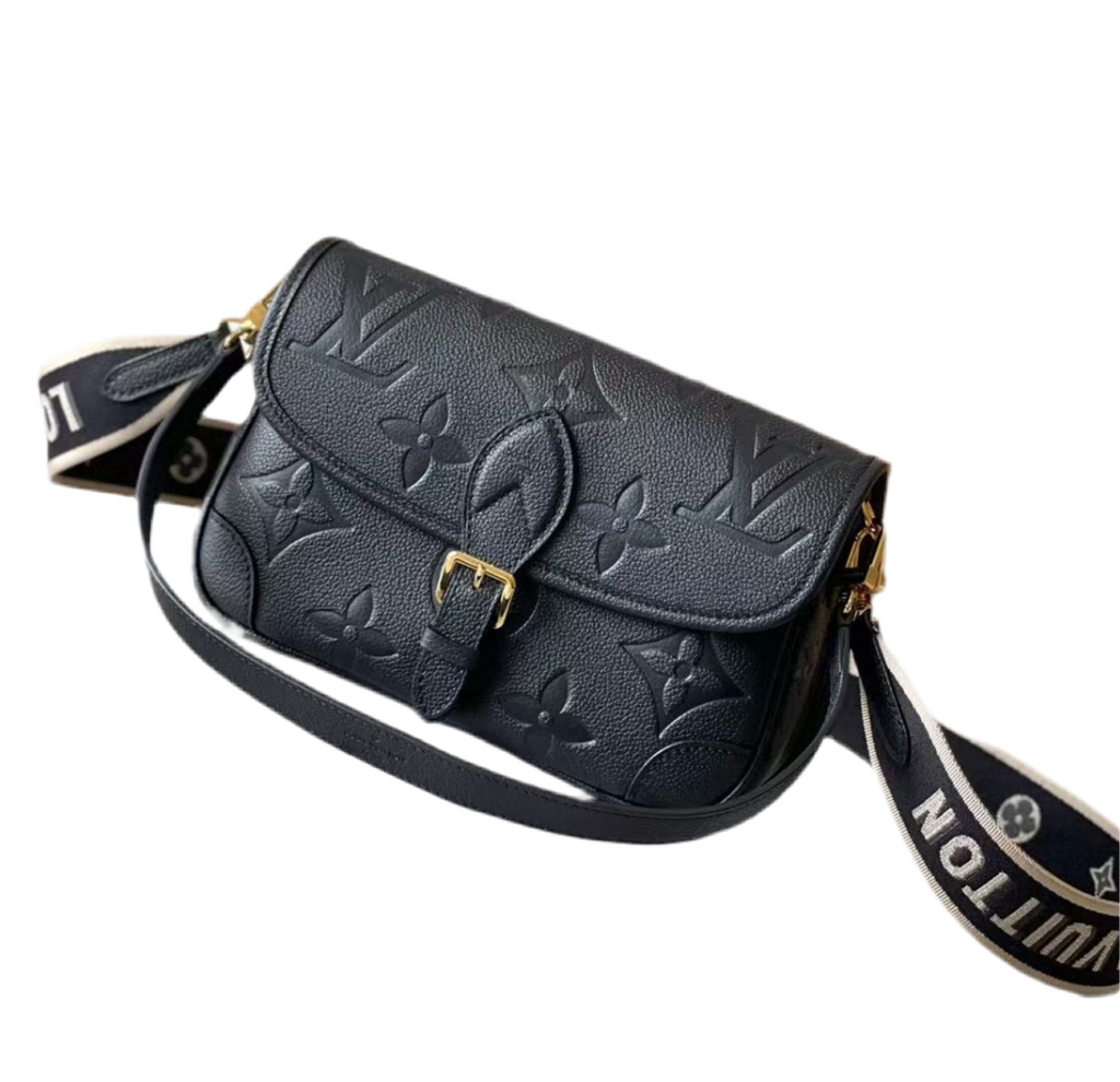 Louis Vuitton Diane Monogram Empreinte Black Satchel Bag