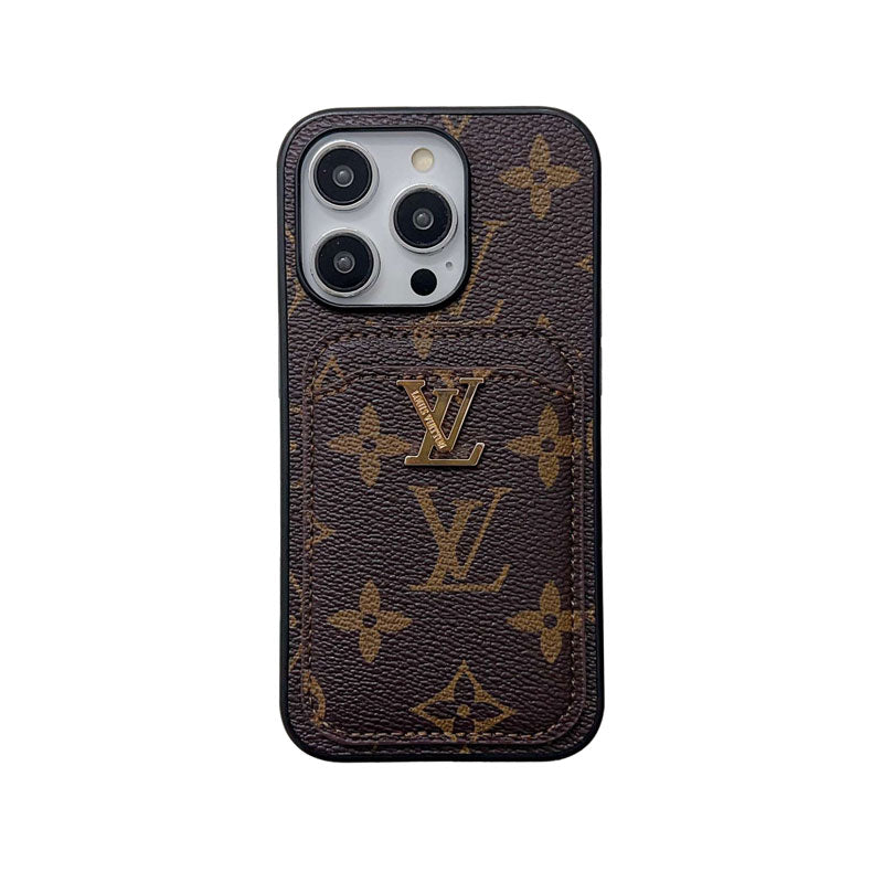 Classic Monogram iPhone Case with Card Holder -Large Print