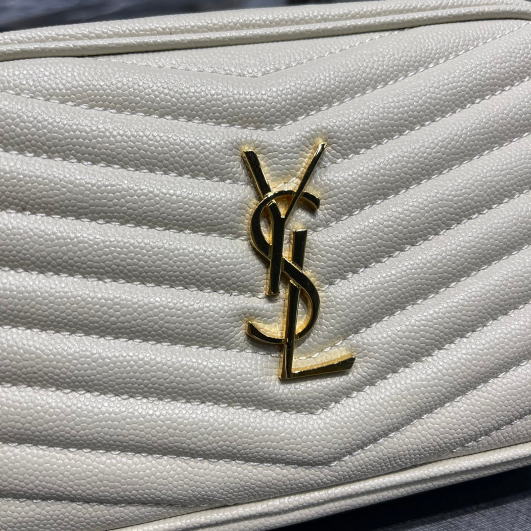 YSL Loulou Mini Camera Bag 18cm White