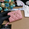 Chanel 22C Pink Zip Coin Wallet