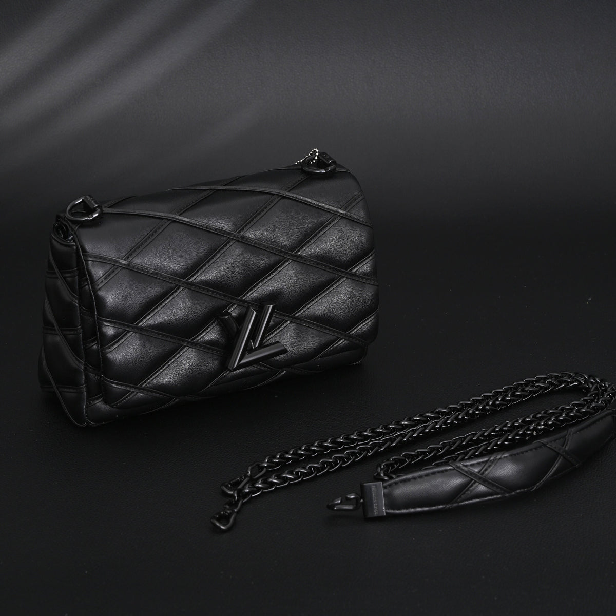 Louis Vuitton Go-14 MM Quilted Leather Chain Shoulder Bag – Black - Classic Black