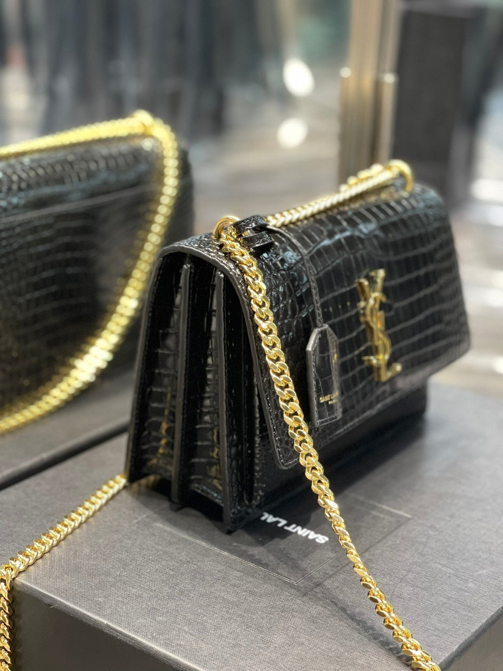 YSL Sunset Bag Small - Black
