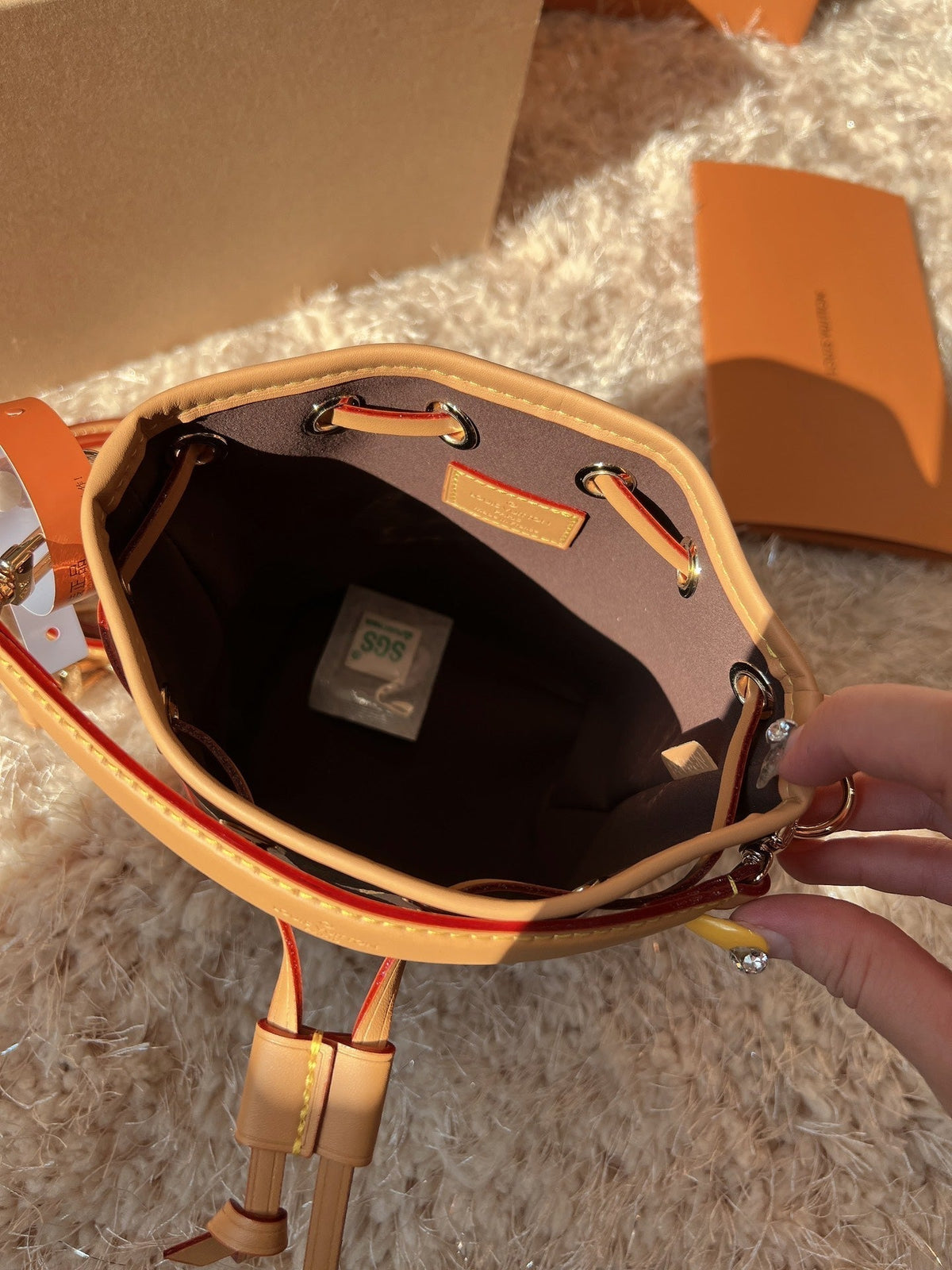 LV Nano Noé Monogram Canvas Mini Bucket Bag