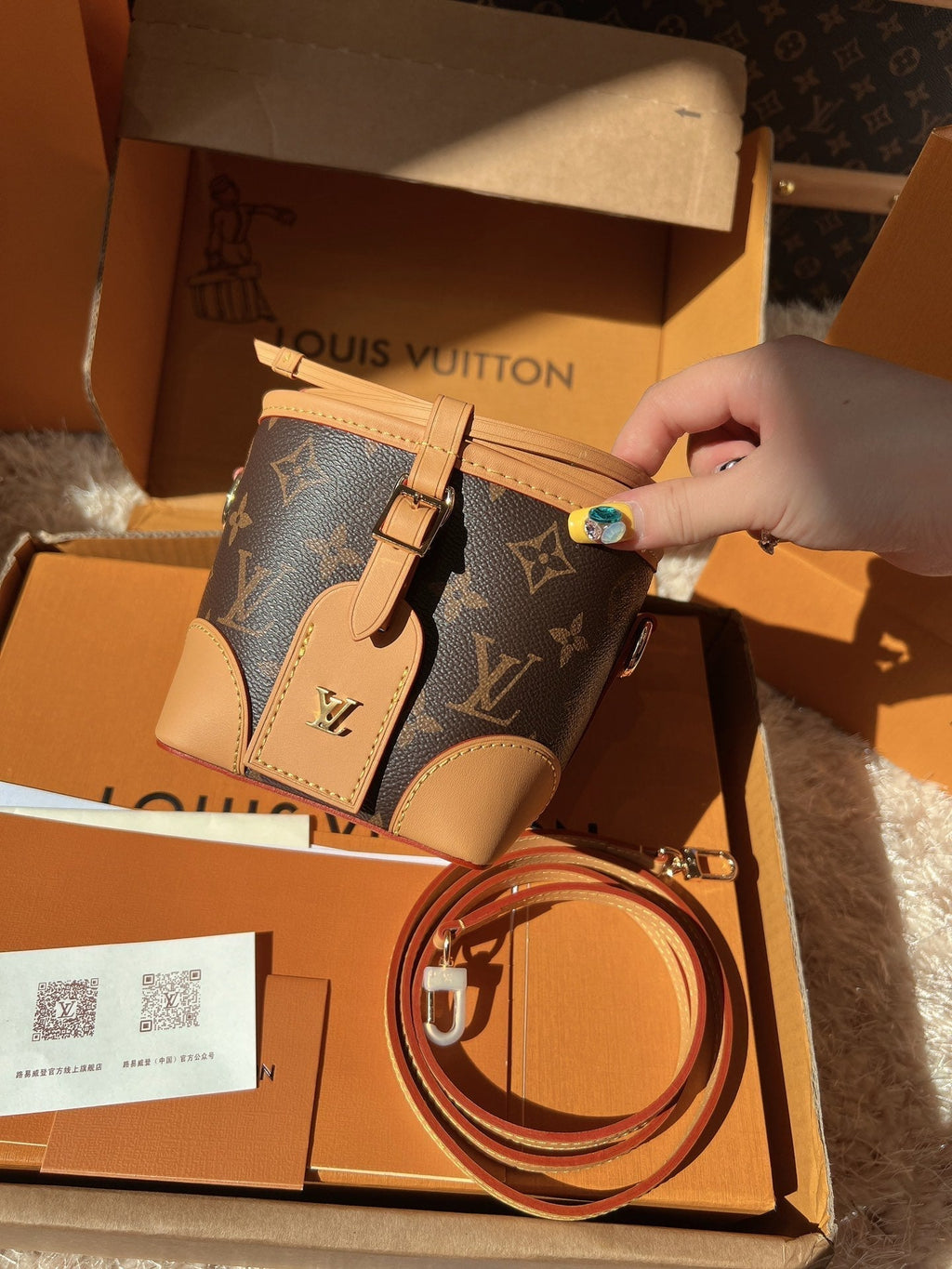 LV Mini Drawstring Bucket Bags
