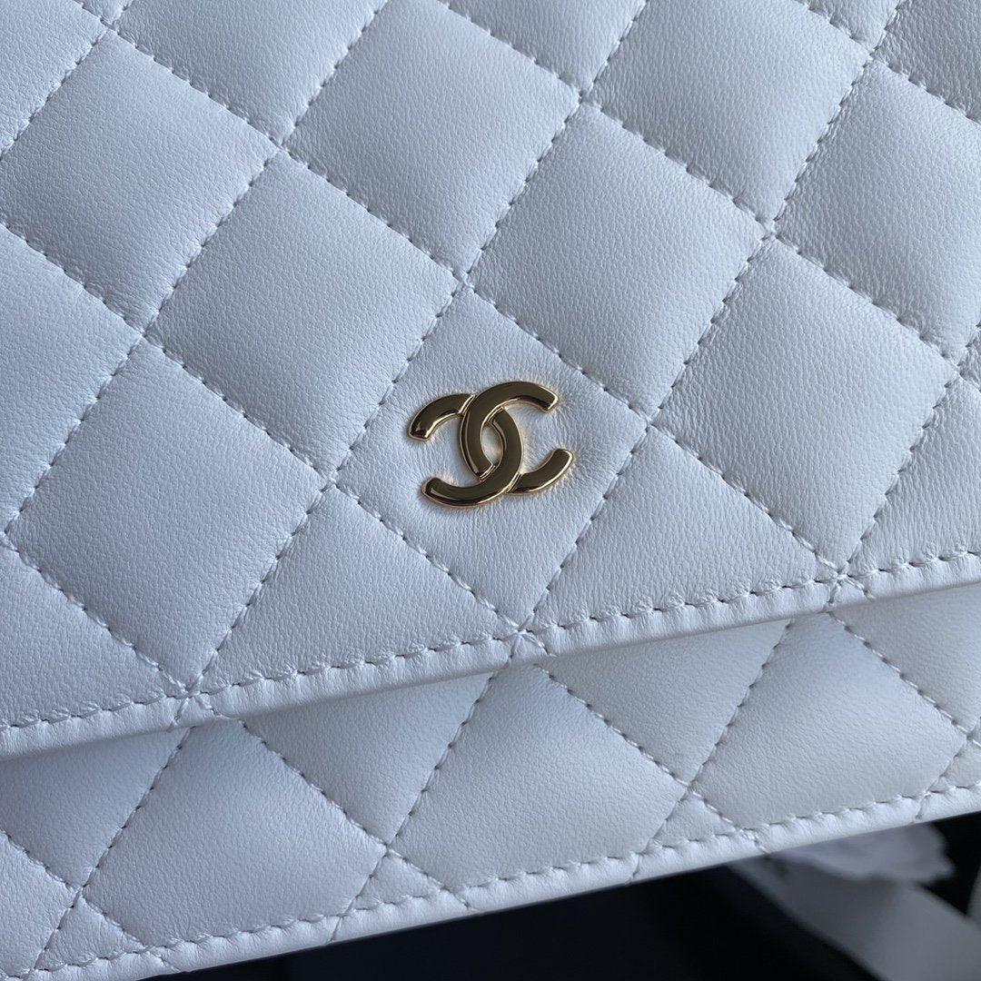 Chanel Wallet On Chain WOC White