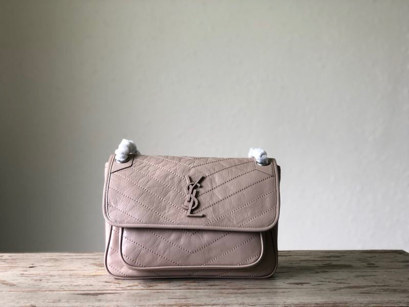 YSL Niki 2830 Shoulder Bag - Grey, 28 cm