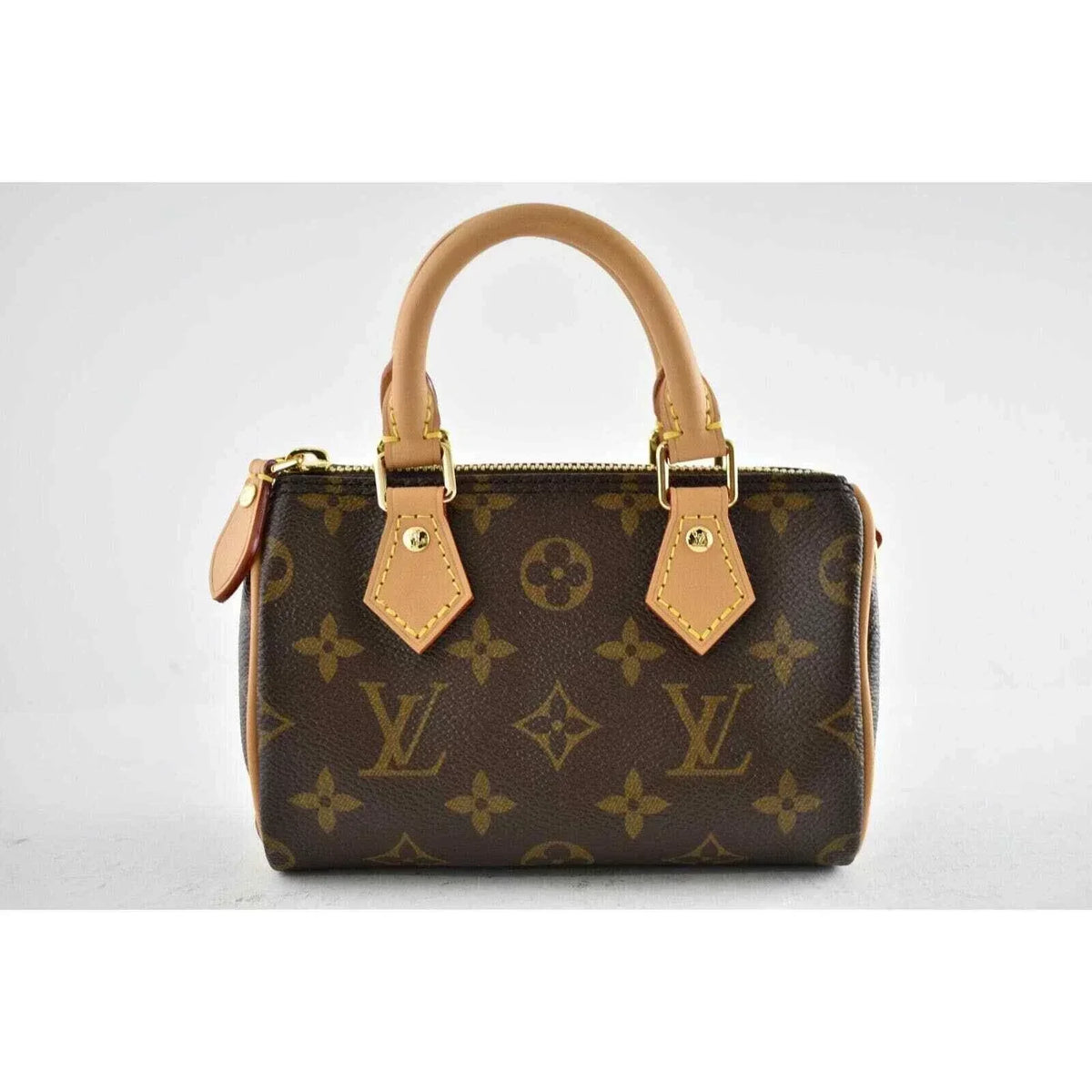 LV Nano Speedy Mini Brown Monogram Handbag