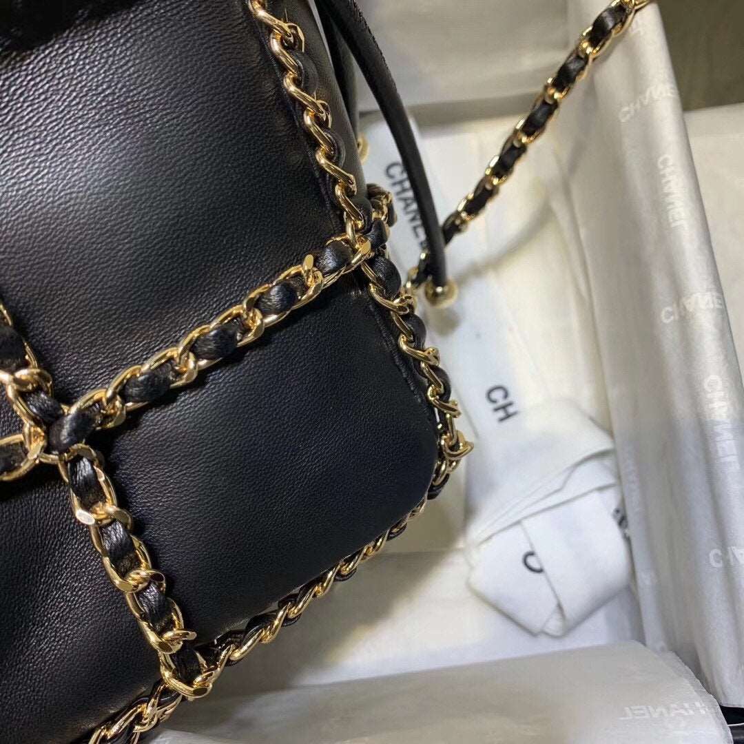 Chanel Bucket Chain Drawstring Bag 2021 - Matte Pink