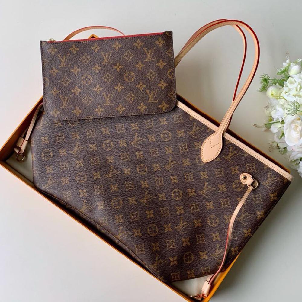 Louis Vuitton Neverfull MM Monogram Canvas Tote Bag
