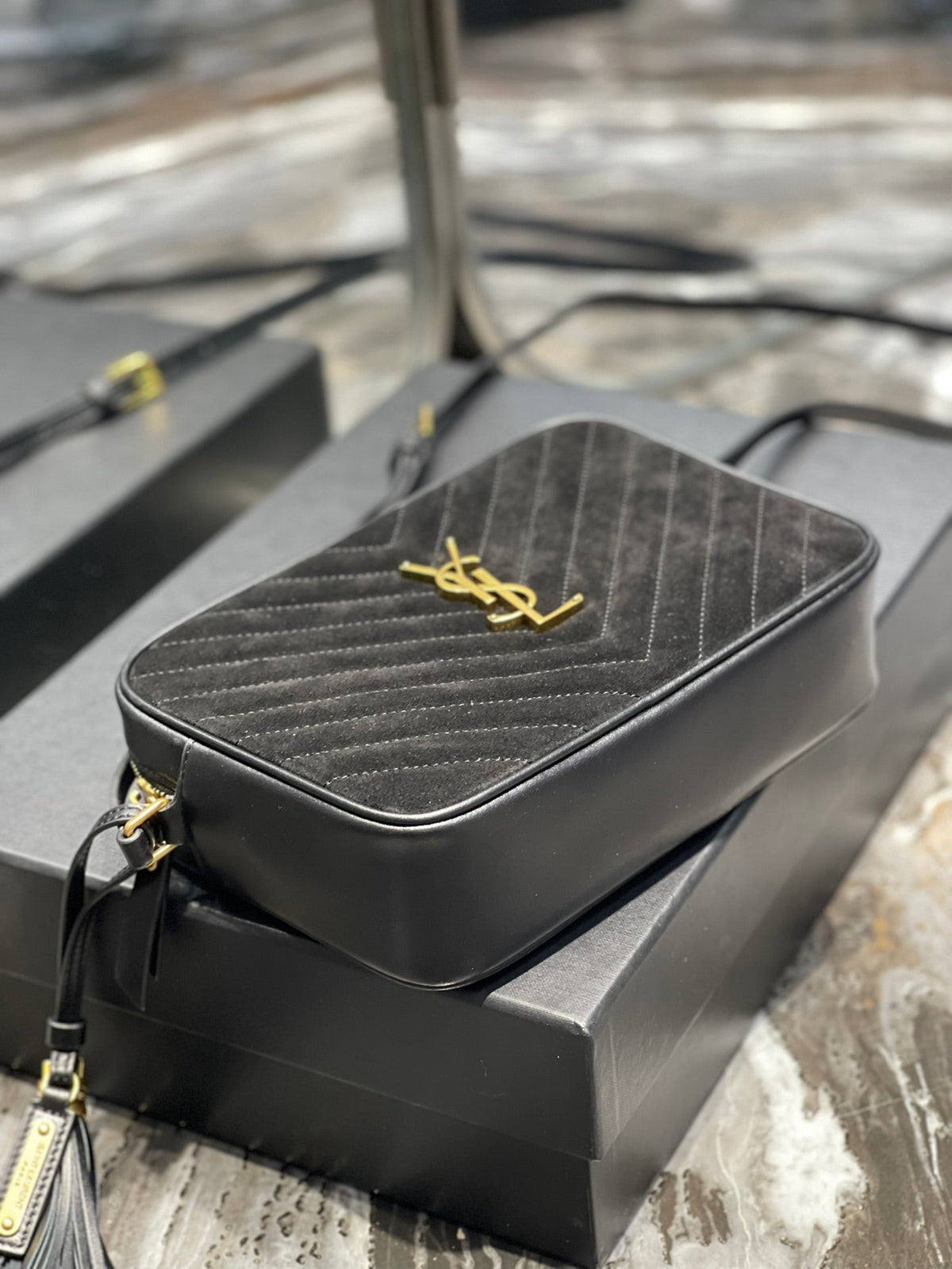 YSL Loulou Camera Bag 23cm 07 - Black