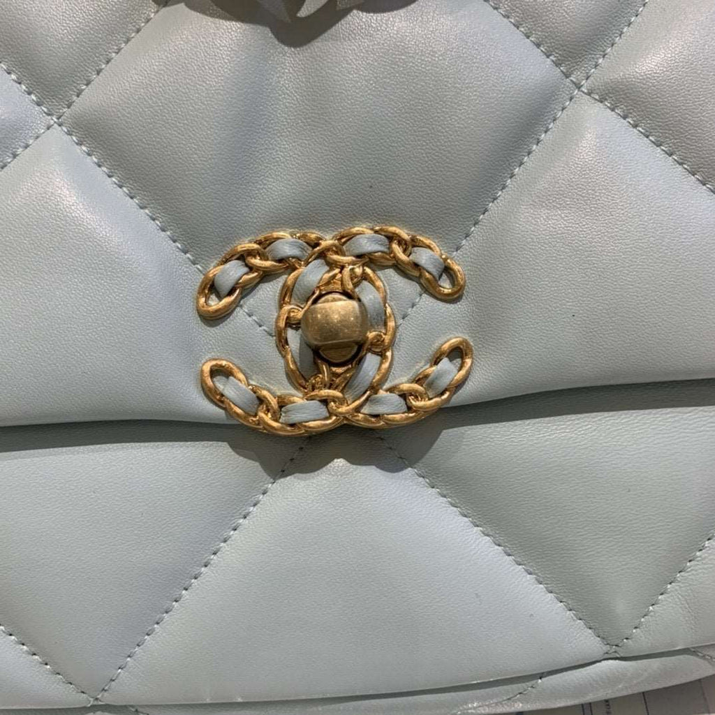 Chanel 19 Small Flap Bag Tiffany Blue