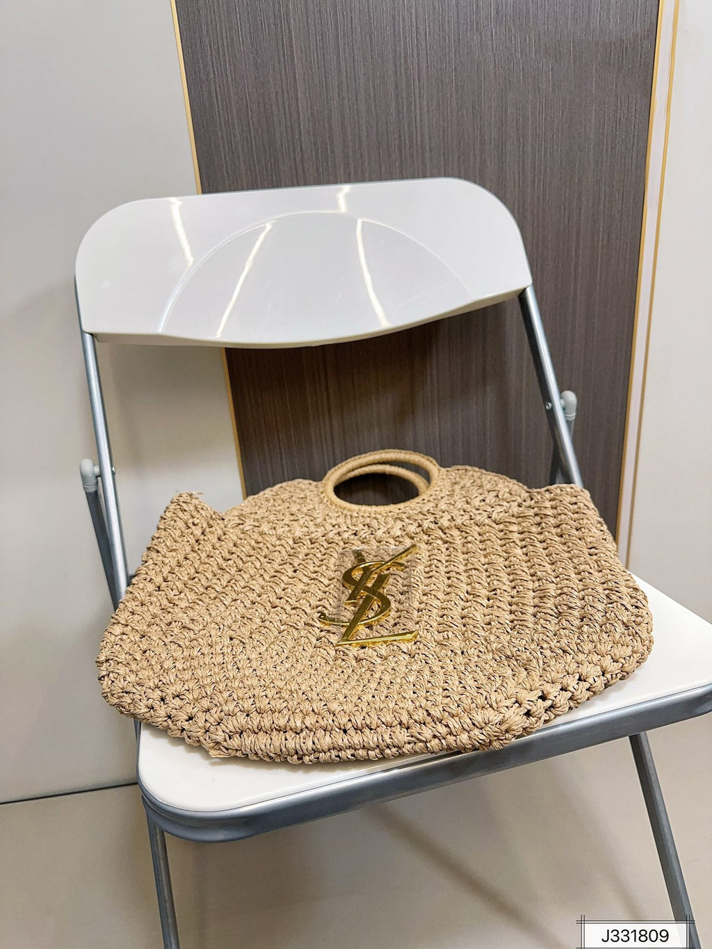 YSL Saint Laurent Summer Raffia Tote Bag