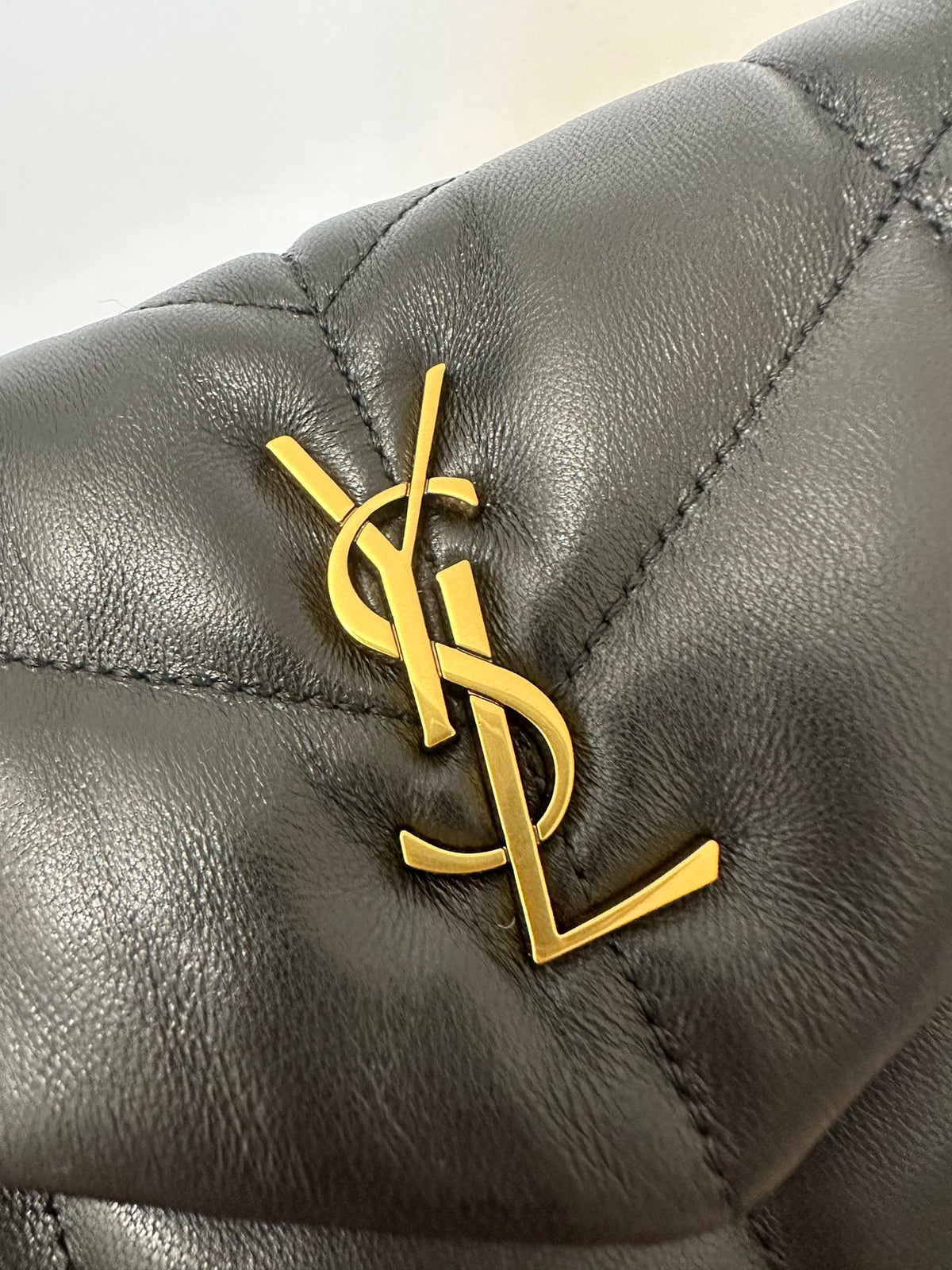 YSL | Loulou Puffer Toy Bag in Quilted Lambskin Gold Hardware Size 23x15.5x8.5 - Black