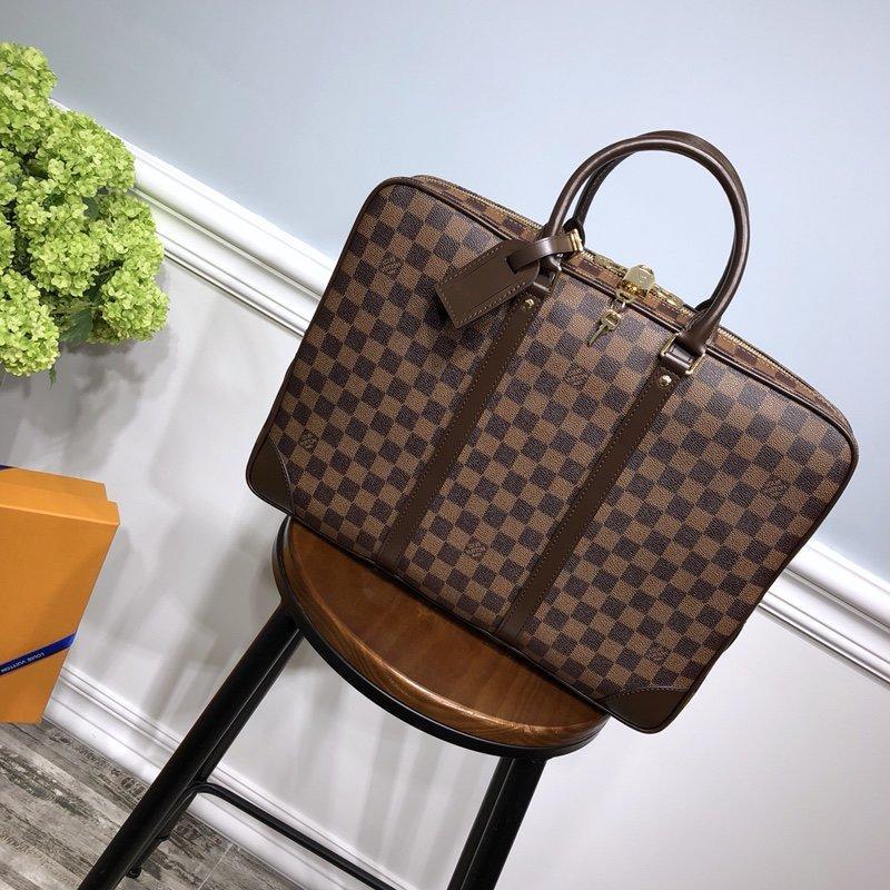 Louis Vuitton Checkered Canvas Briefcase