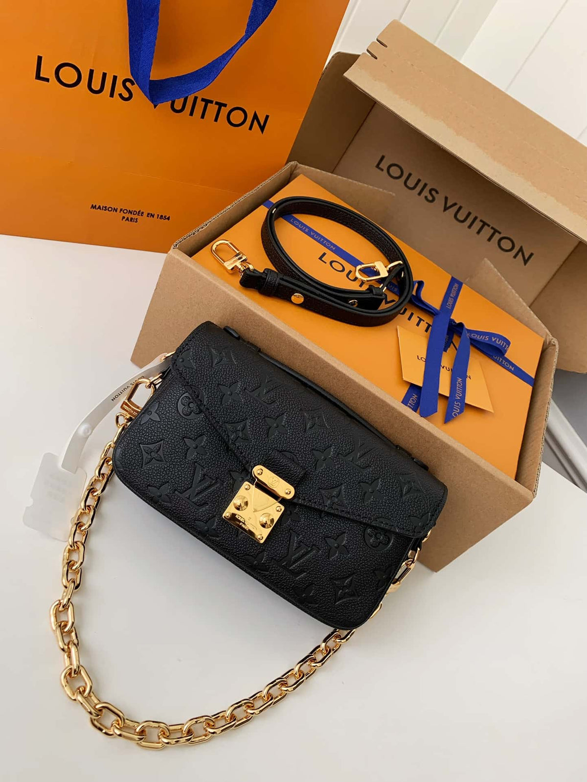 Louis Vuitton Monogram Empreinte Handbag - Black