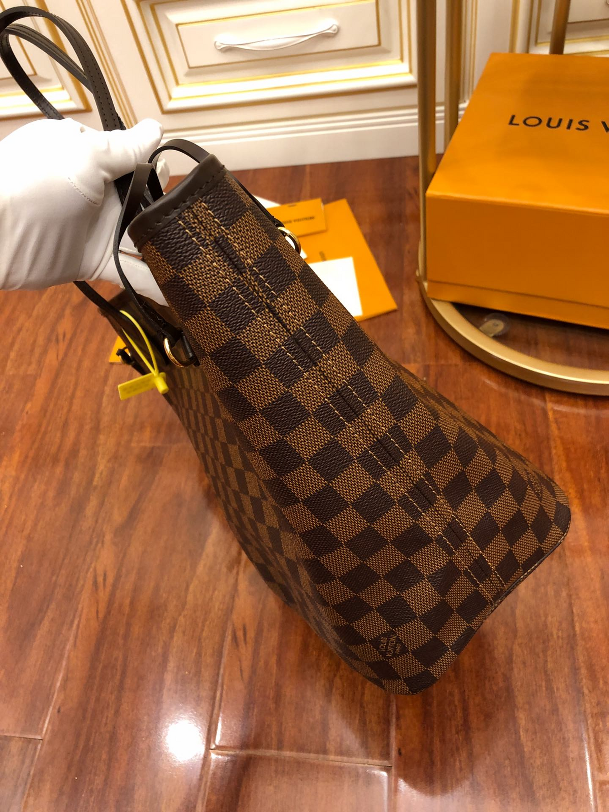 Louis Vuitton Ebene Monogram Leather Bag - Khaki