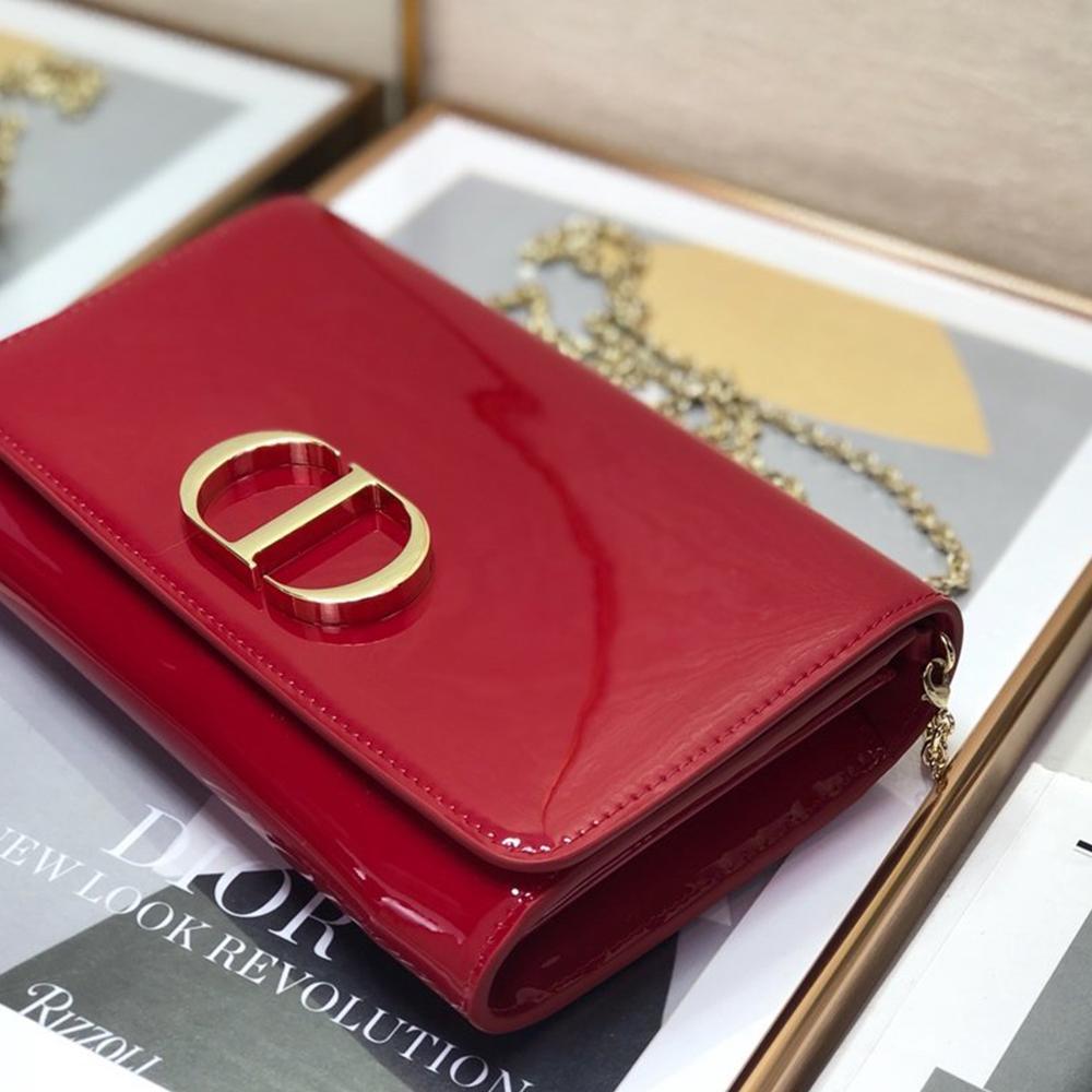 Dior 30 Montaigne Pouch - Cherry Red