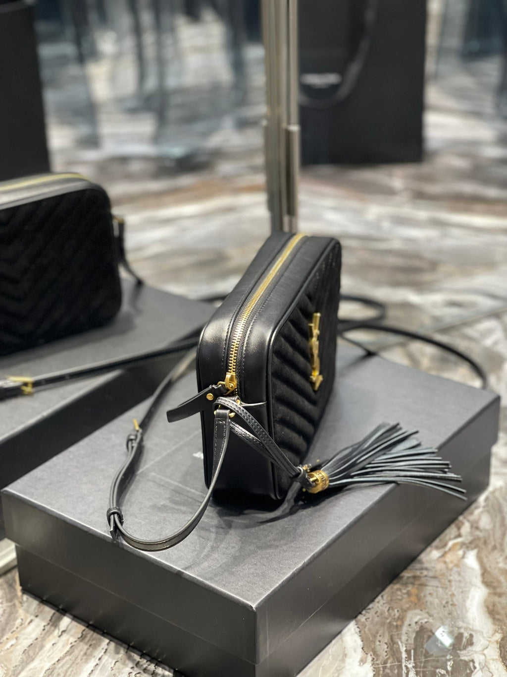 YSL Loulou Camera Bag 23cm 07 - Black