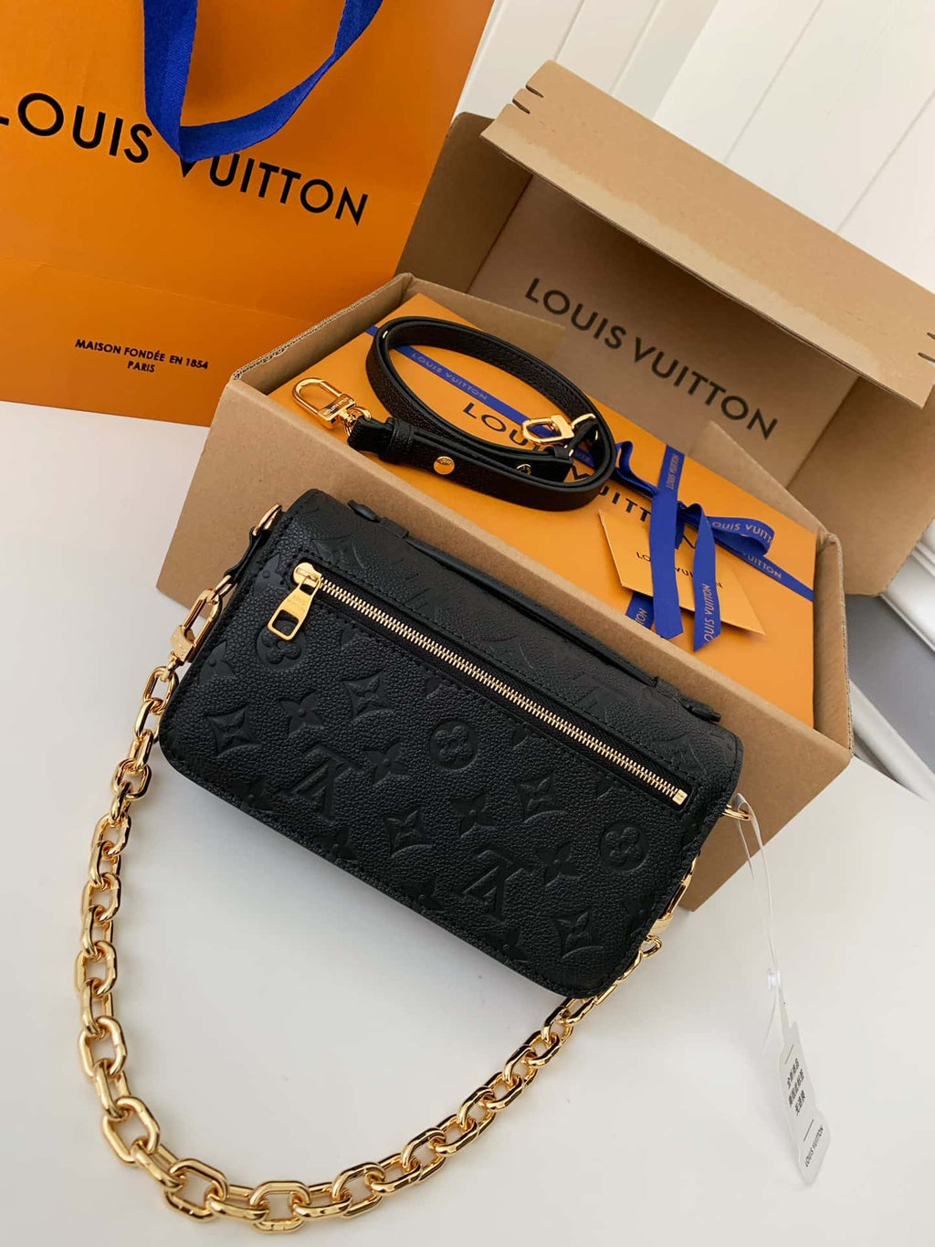 Louis Vuitton Monogram Empreinte Handbag - Black