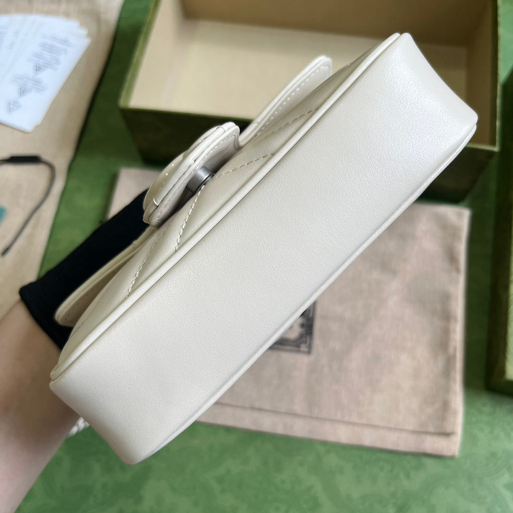 Gucci GG Marmont Belt Bag in White 476433