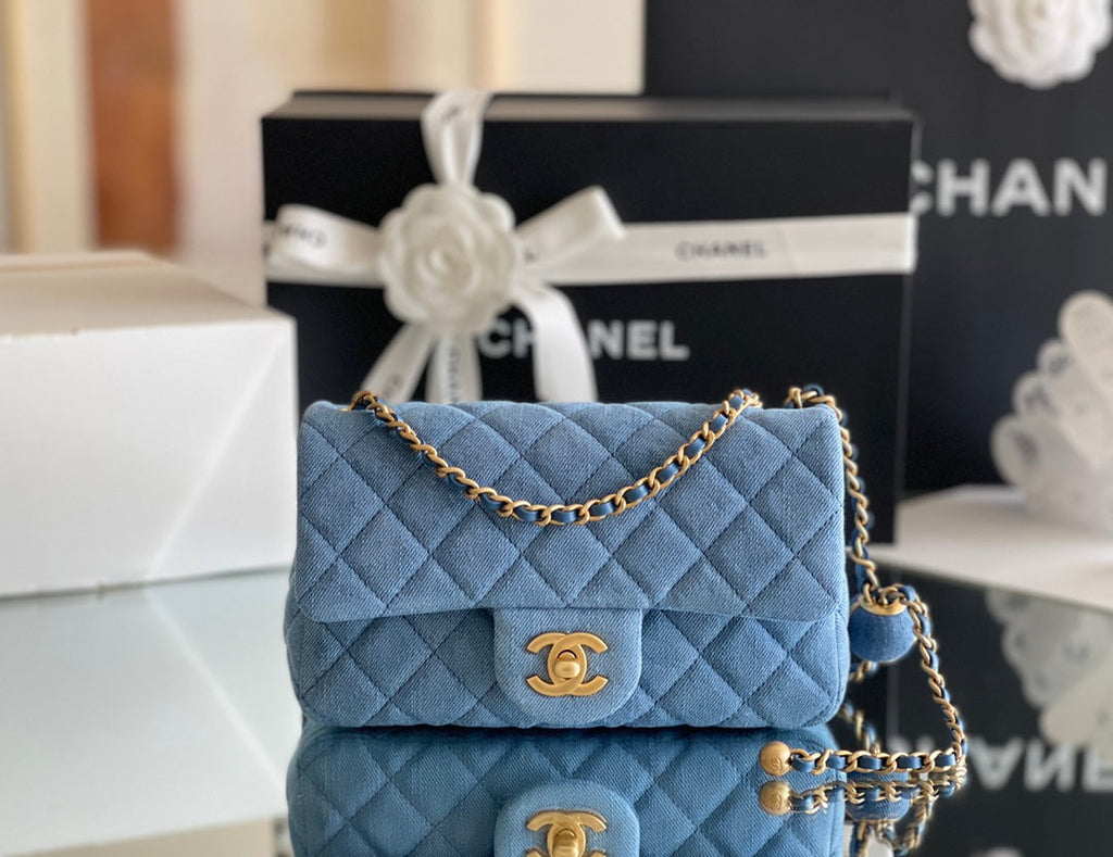 Chanel Denim Flap Bag - Blue