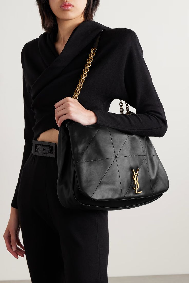Saint Laurent Jamie 4.3 Leather Shoulder Bag - Black
