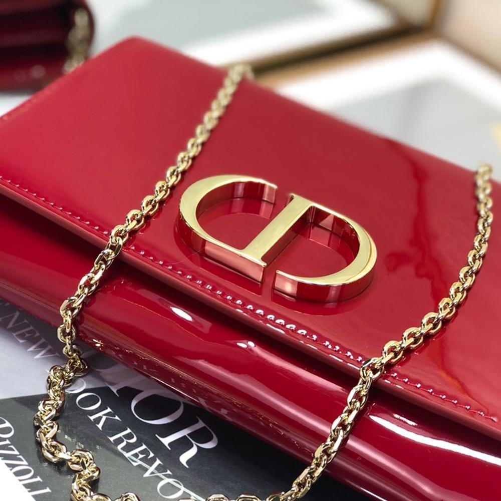 Dior 30 Montaigne Pouch - Cherry Red