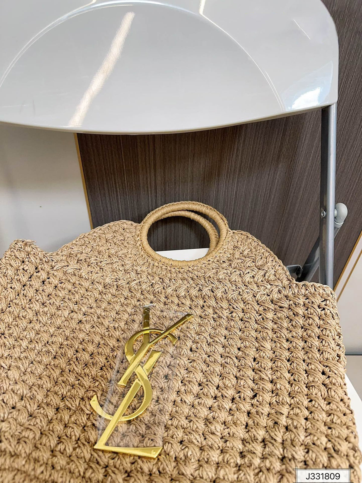 YSL Saint Laurent Summer Raffia Tote Bag