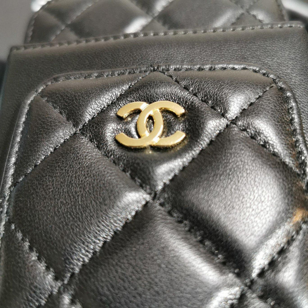 Chanel Lambskin Phone Holder Wallet