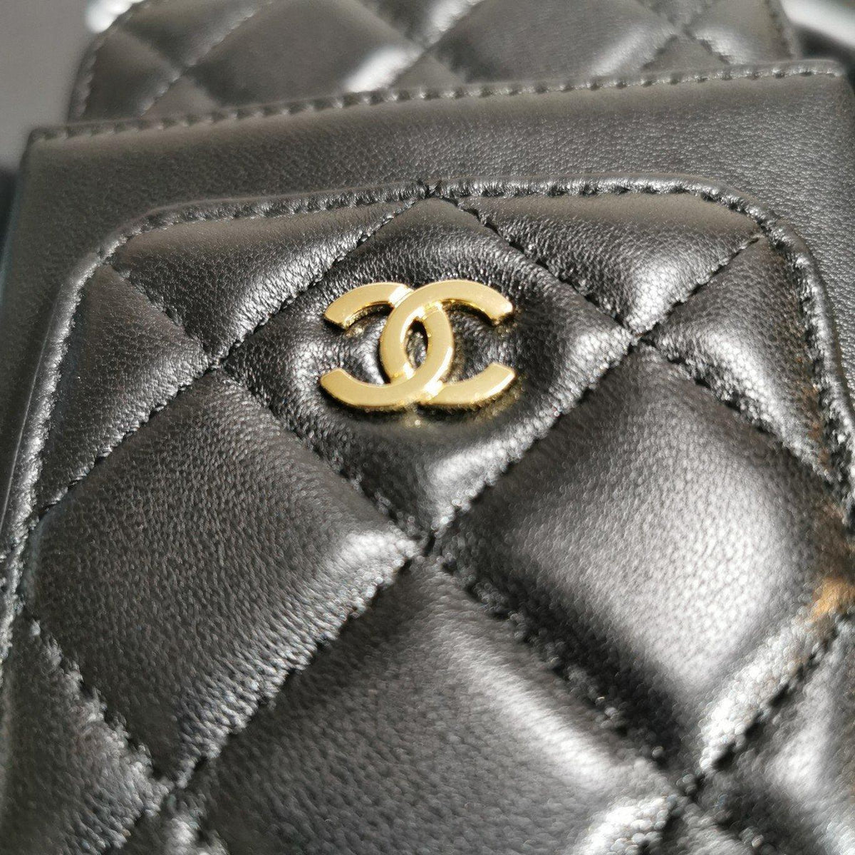 Chanel Lambskin Phone Holder Wallet