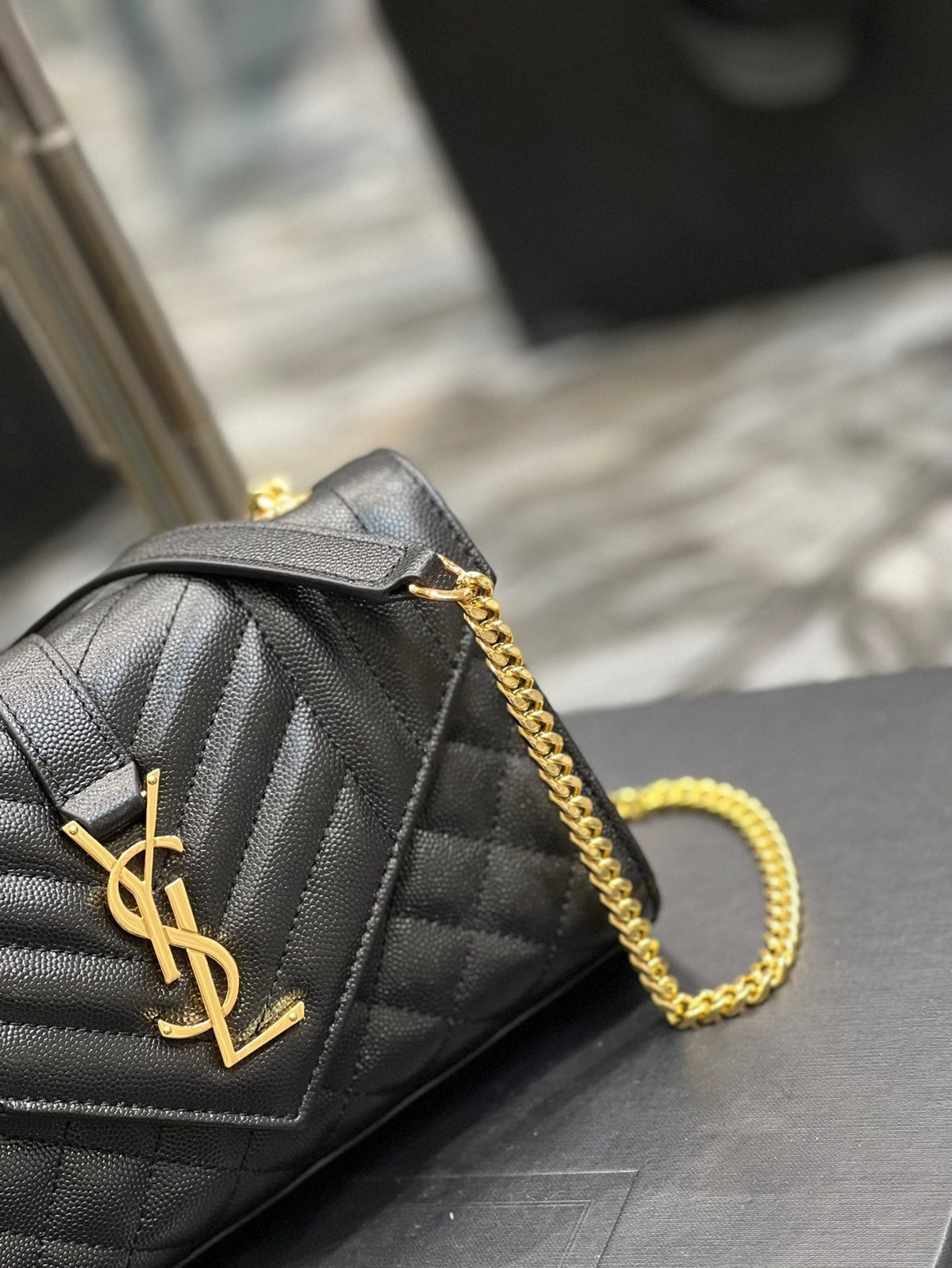 YSL Envelope Bag 21cm 526286 03 - Black
