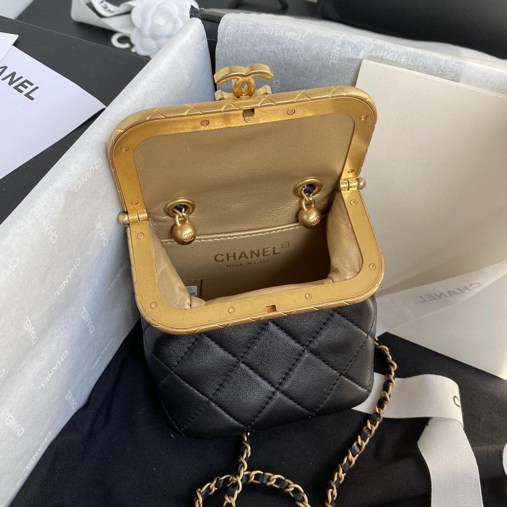 Chanel Small Kiss-Lock Bag - Black