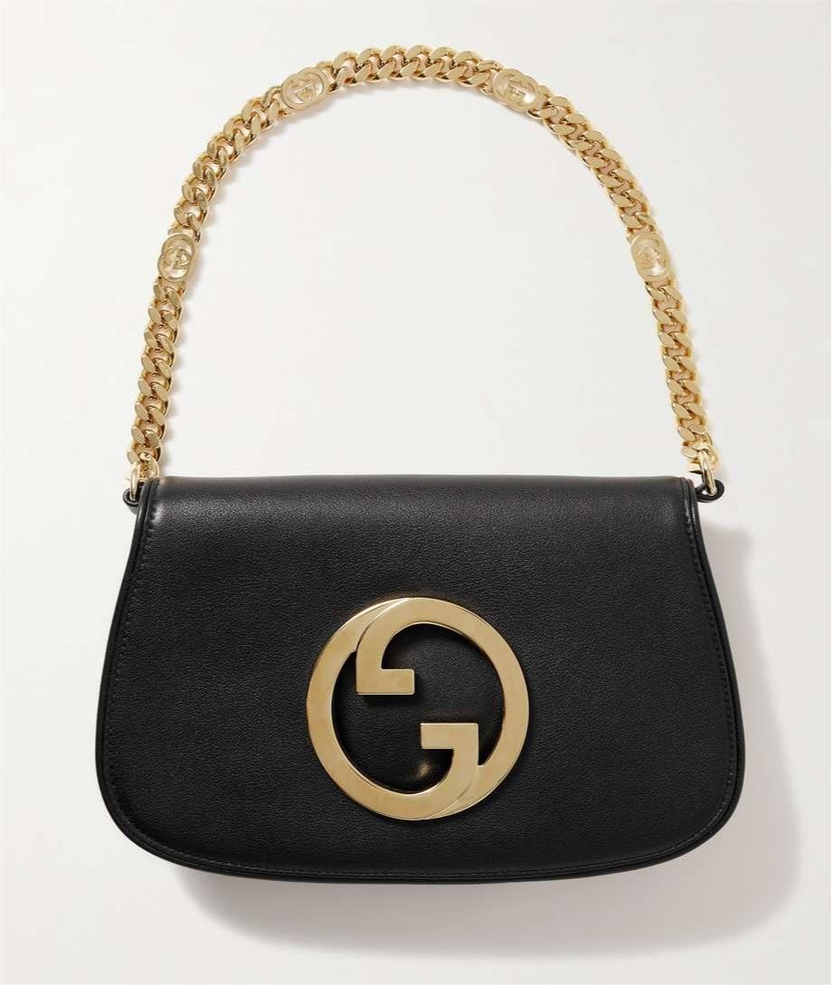 Gucci New Blondie Leather Shoulder Bag - Black
