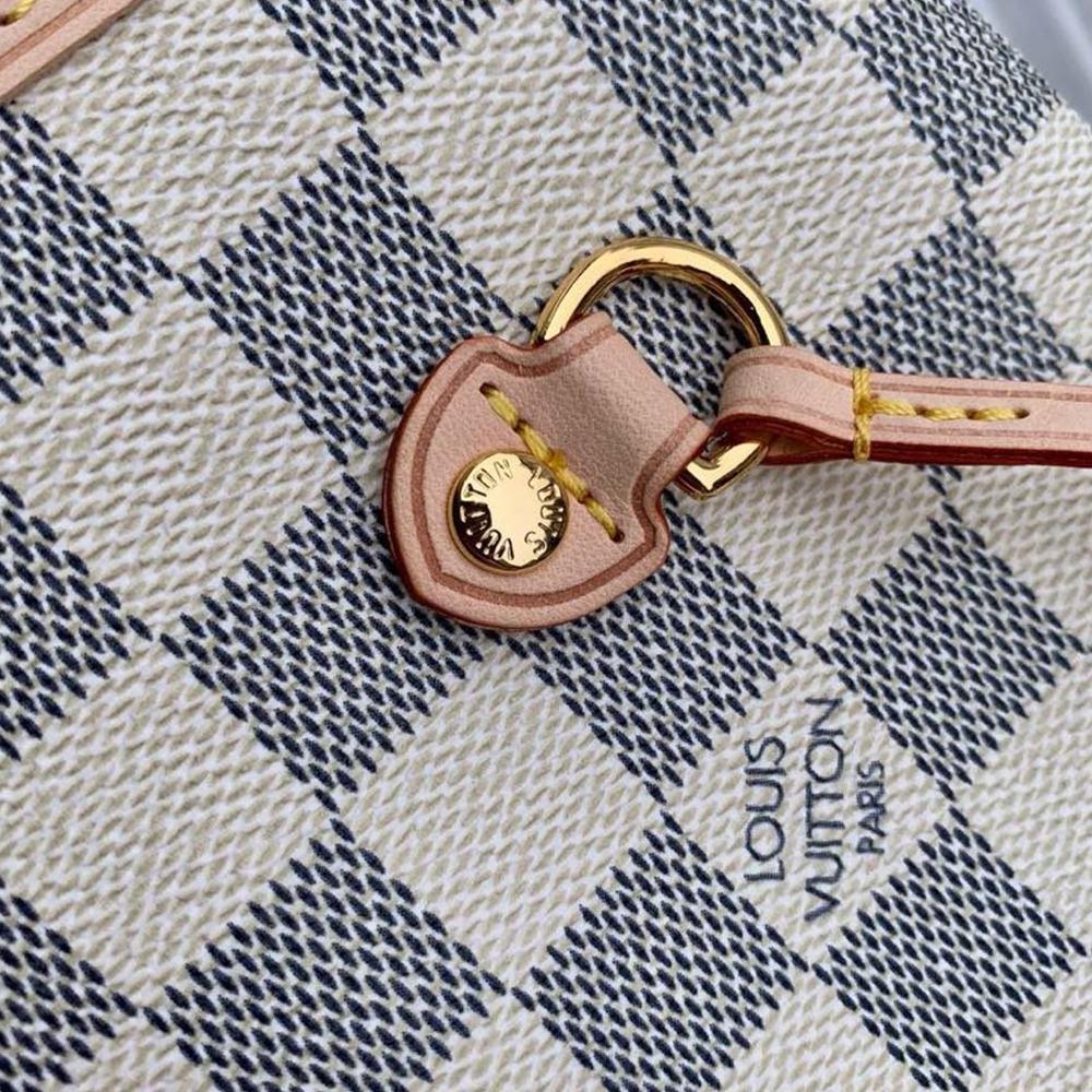 Louis Vuitton Neverfull MM Damier Azur Beige Tote Bag
