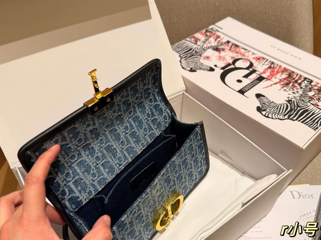 Dior New Fashion Denim Chain Bag - Blue