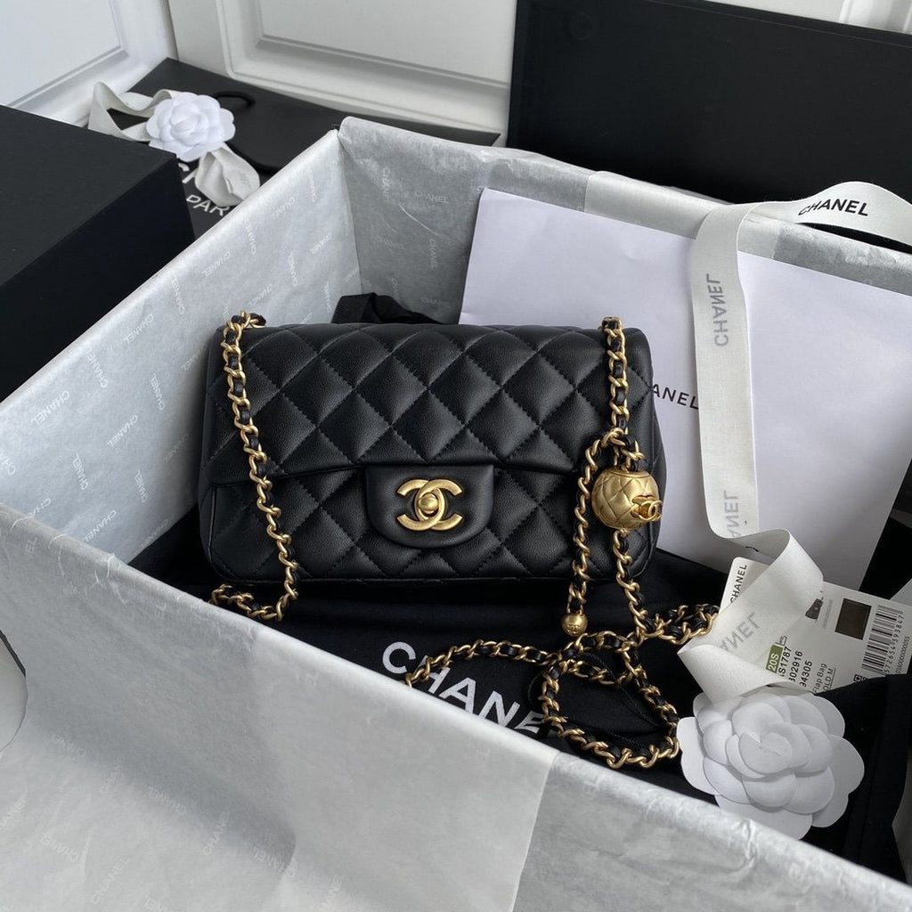 Chanel Pearl Crush Mini Flap Bag - Black
