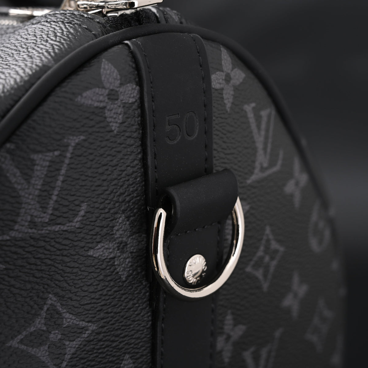 Louis Vuitton Keepall Bandoulière 50 Monogram Eclipse Travel Bag
