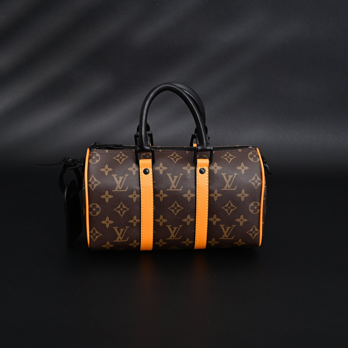 Louis Vuitton Keepall Bandoulière 50 – Monogram Canvas with Neon Orange Trim Travel Bag