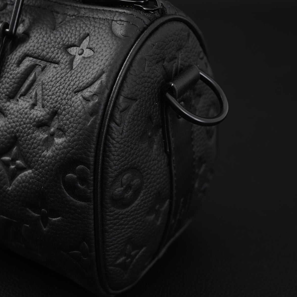 Louis Vuitton Keepall Bandoulière 50 – Monogram Shadow Black Leather Travel Bag