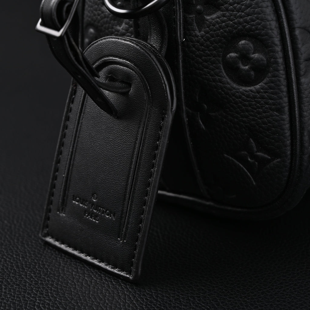 Louis Vuitton Keepall Bandoulière 50 – Monogram Shadow Black Leather Travel Bag