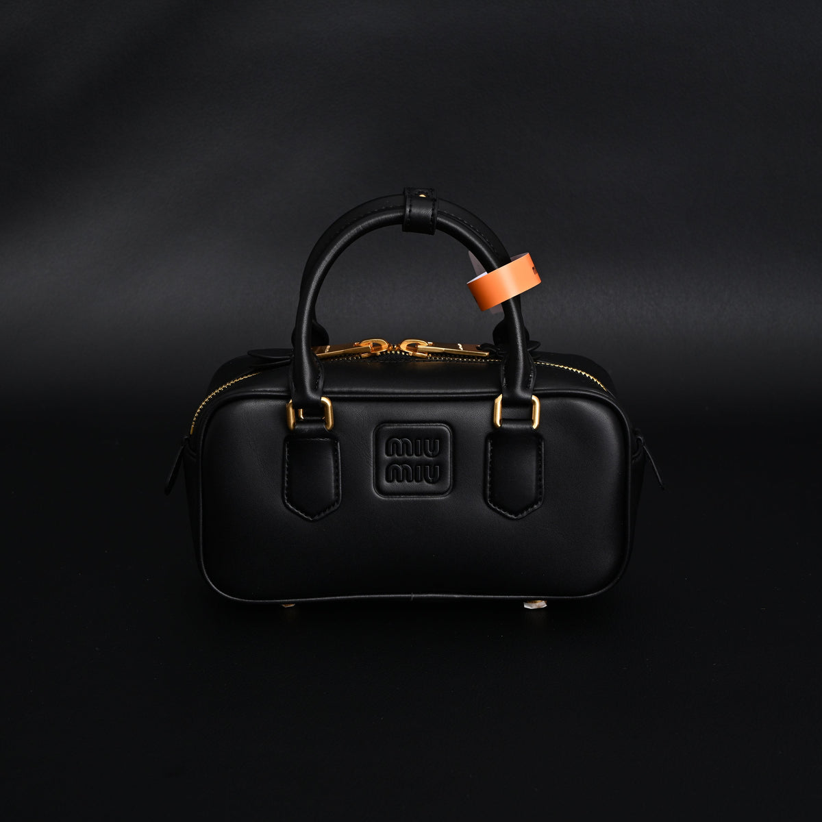 Miu Miu Leather Top Handle Satchel – Classic Black Satchel Bag