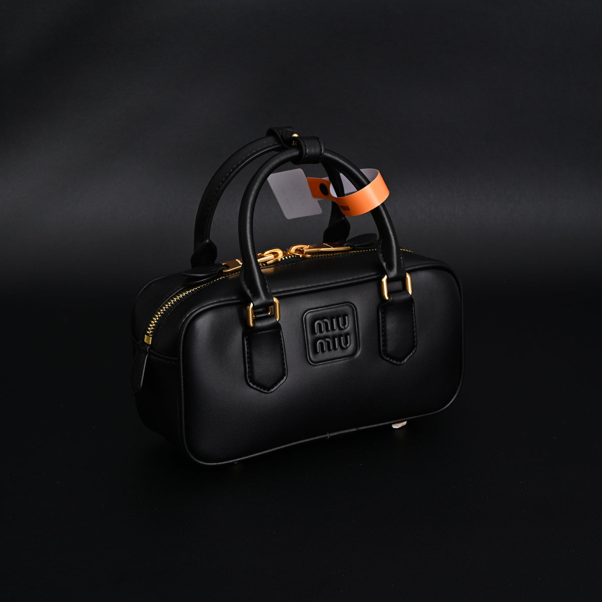 Miu Miu Leather Top Handle Satchel – Classic Black Satchel Bag