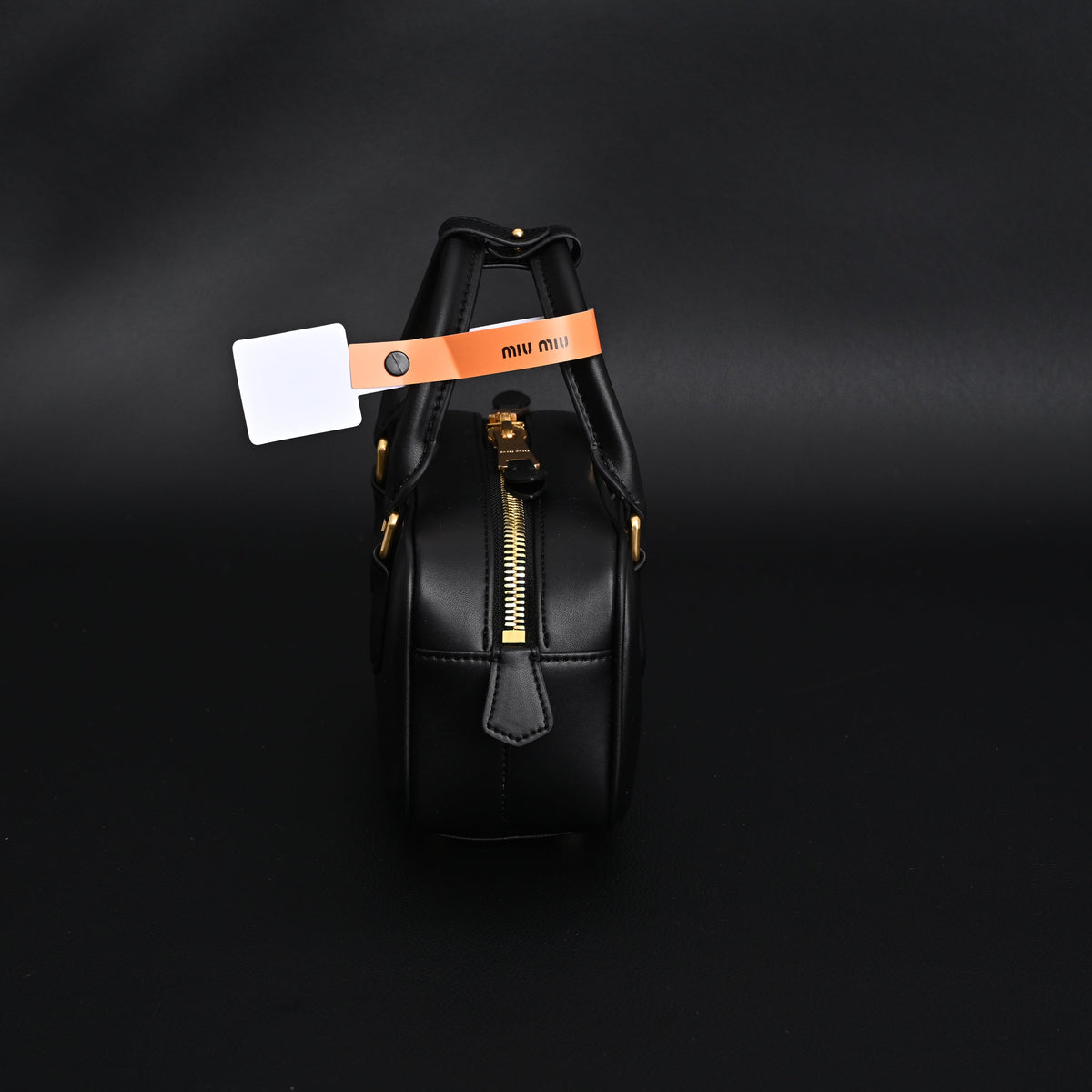 Miu Miu Leather Top Handle Satchel – Classic Black Satchel Bag