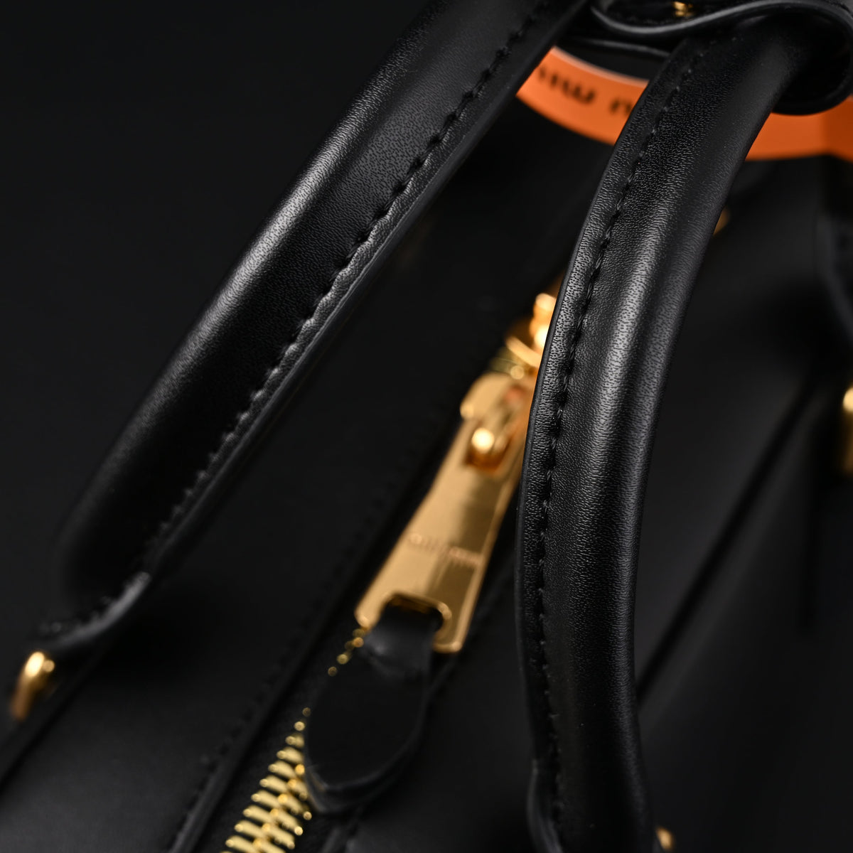 Miu Miu Leather Top Handle Satchel – Classic Black Satchel Bag