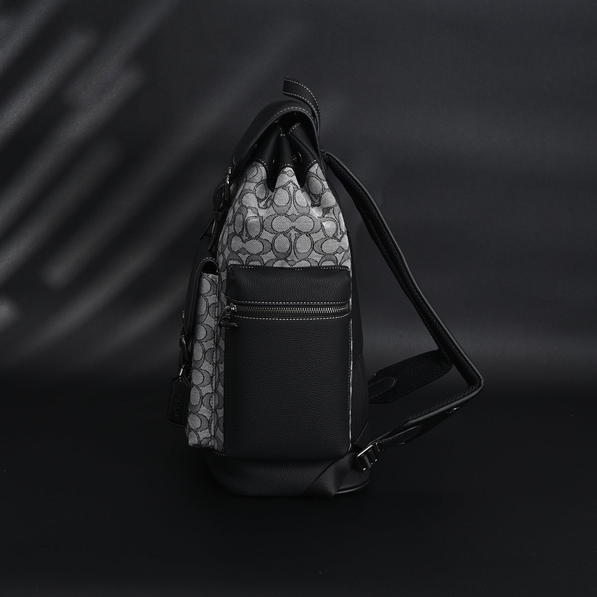 Coach Ch Sprint Backpack – Signature Canvas & Leather - Black / Grey Monogram
