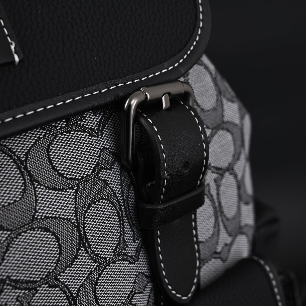Coach Ch Sprint Backpack – Signature Canvas & Leather - Black / Grey Monogram