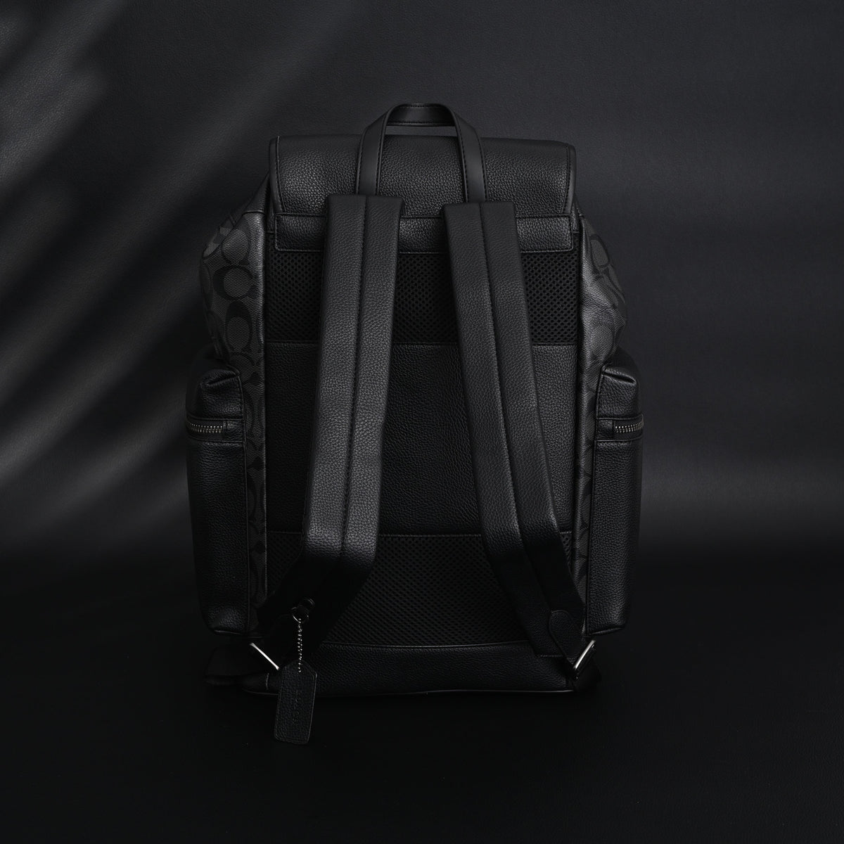 Coach Men's Leather Backpack – Black Signature Canvas
