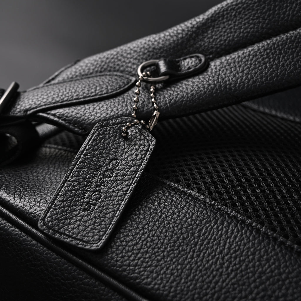 Coach Men's Leather Backpack – Black Signature Canvas
