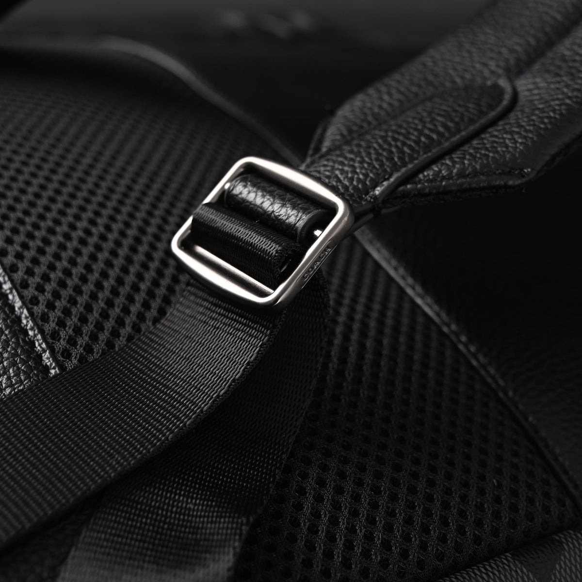 Coach Men's Leather Backpack – Black Signature Canvas