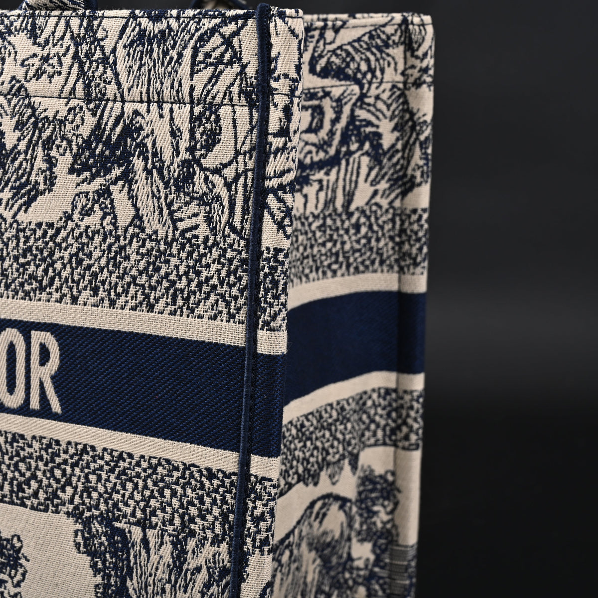 Dior Book Tote Bag – Blue Toile De Jouy Embroidery - Blue with Toile De Jouy Pattern